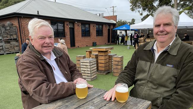 Bruce Eddington and Mark Foster at the 2023 Mould Cheese Festival in Melbourne. Picture: Athos Sirianos.