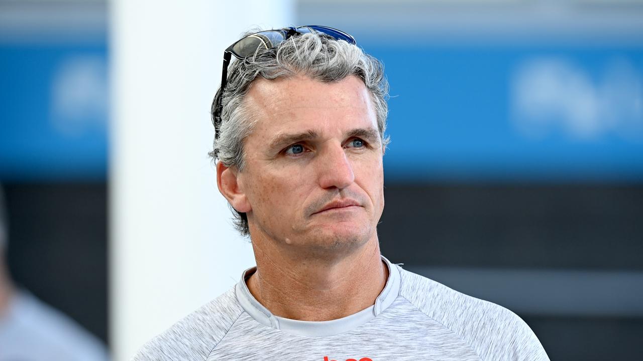 SUNSHINE COAST, AUSTRALIA – SEPTEMBER 20: Coach Ivan Cleary watches on during a Penrith Panthers NRL recovery session at USC Aquatic Centre on September 20, 2021 in Sunshine Coast, Australia. (Photo by Bradley Kanaris/Getty Images)