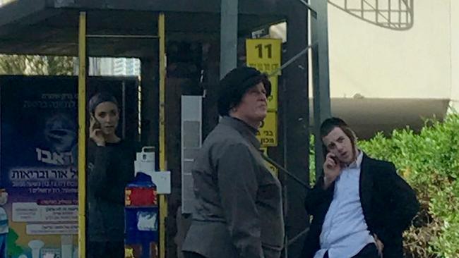 Malka Leifer at a bus stop in the ultra-Orthodox enclave of Bnei Brak last year.