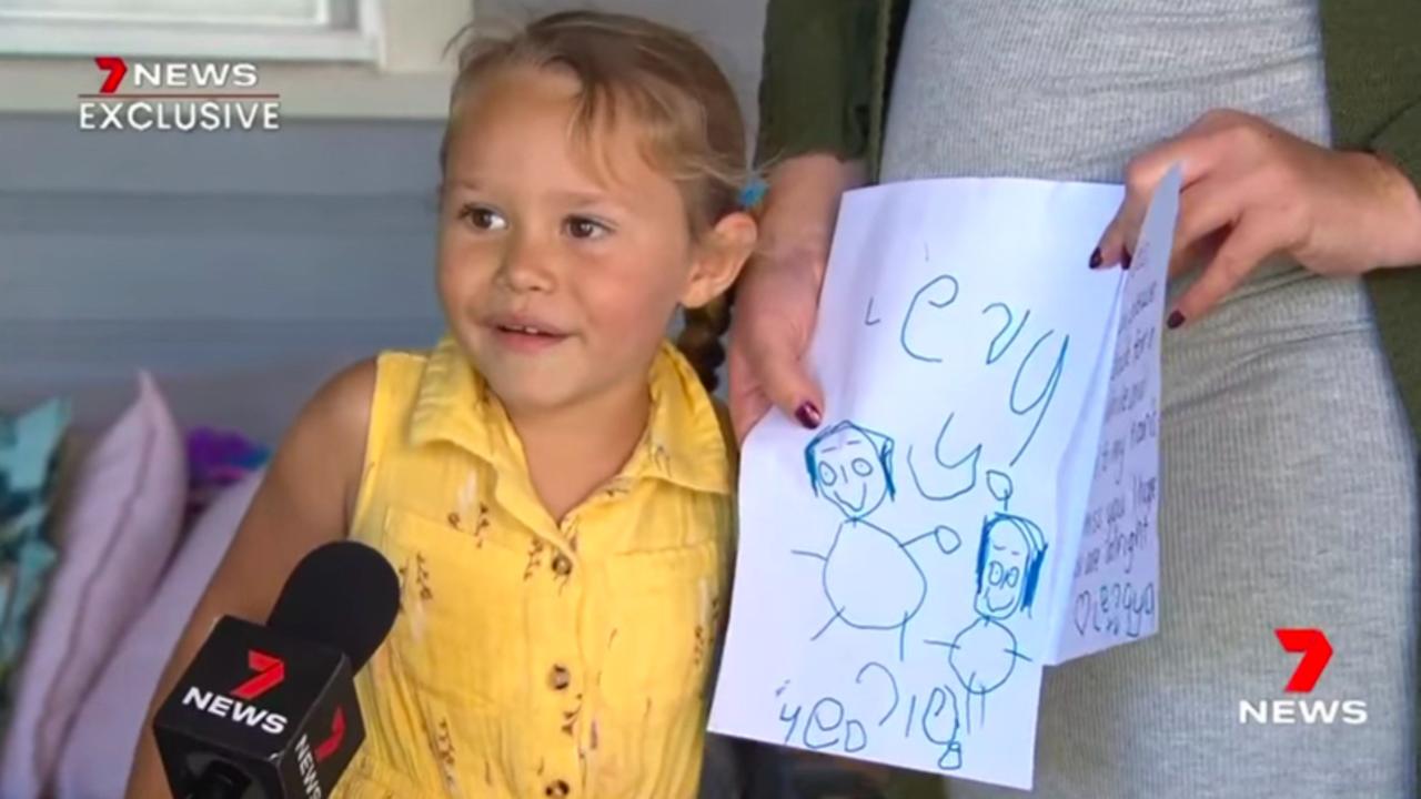 As the search for Cleo Smith enters its eighth day, the four-year-old’s best friend has issued a heartbreaking plea. Picture: 7 News