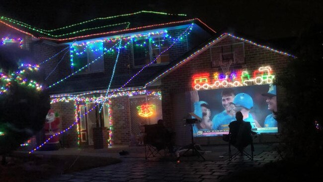 Family creates ultimate Big Bash viewing area.