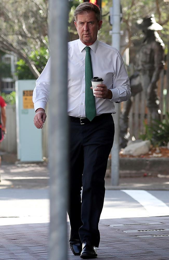 Seven West Media CEO Tim Worner ducks out for a coffee, the first time he’s been spotted since the allegations emerged. Picture: BackGrid Australia