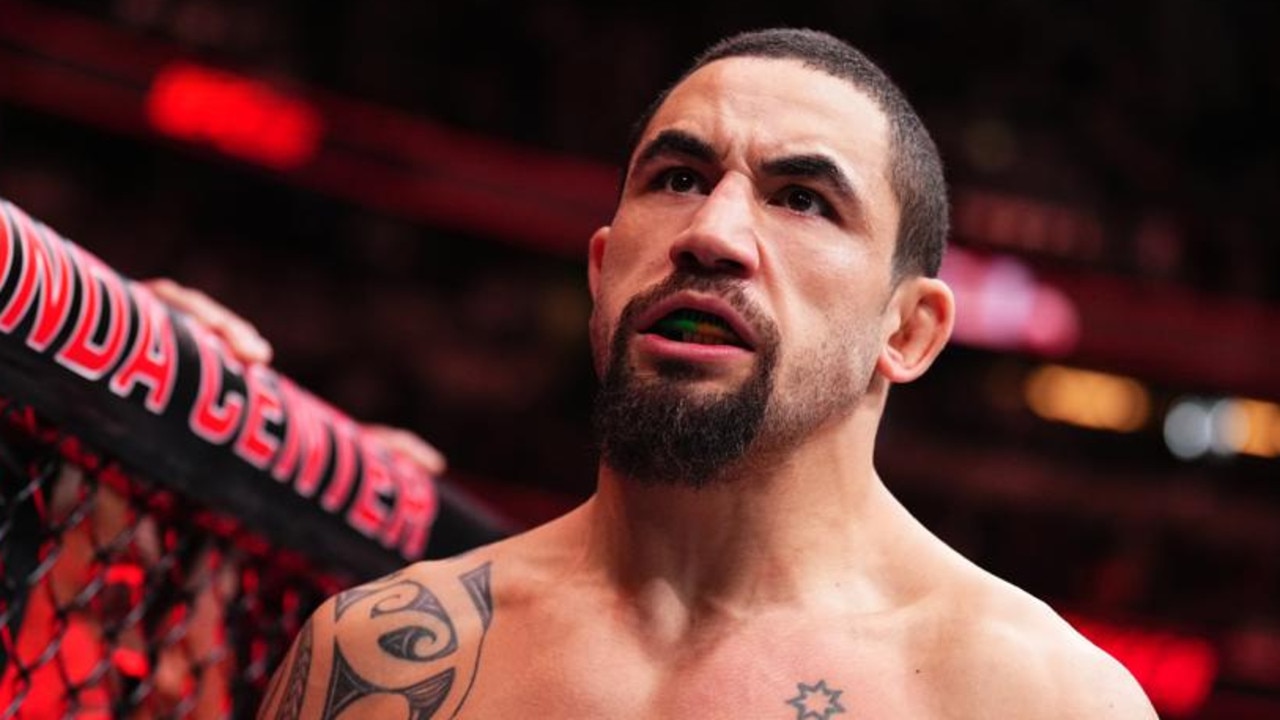 ANAHEIM, CALIFORNIA - FEBRUARY 17: Robert Whittaker of New Zealand prepares to face Paulo Costa of Brazil in a middleweight fight during the UFC 298 event at Honda Center on February 17, 2024 in Anaheim, California. (Photo by Chris Unger/Zuffa LLC via Getty Images)