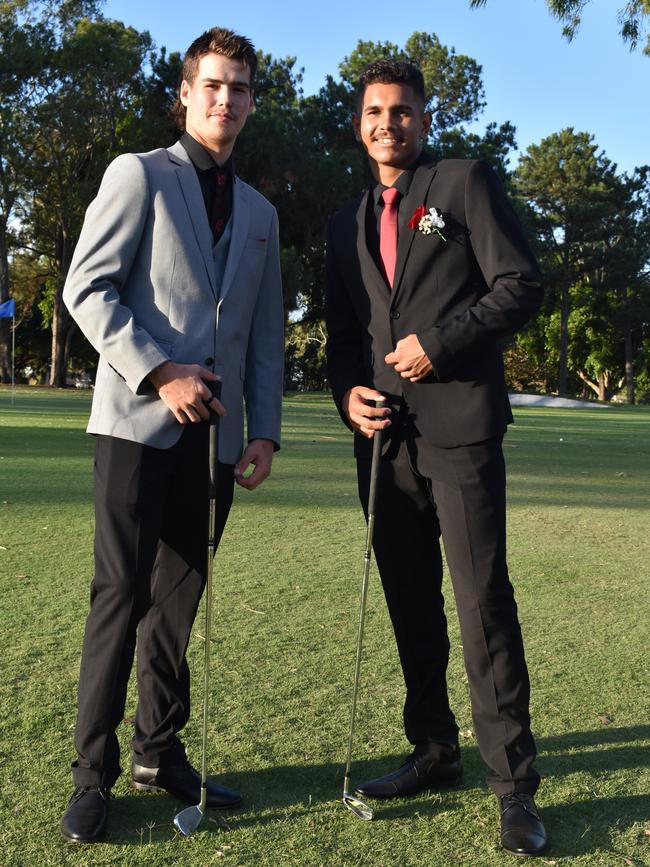 Kyrin Allinson and Brenton Baira at the Pioneer State High School formal at the Mackay Golf Course on Friday November 20. Picture: Zizi Averill