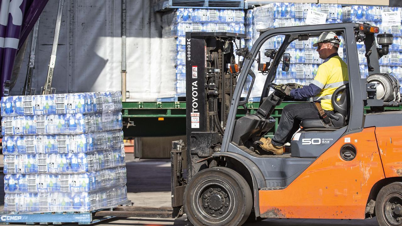 While Brambles is trialling a plastic pallet program with US retail giant Costco, its wooden CHEP pallets remain the dominant pallet in the system. Picture: Sarah Matray