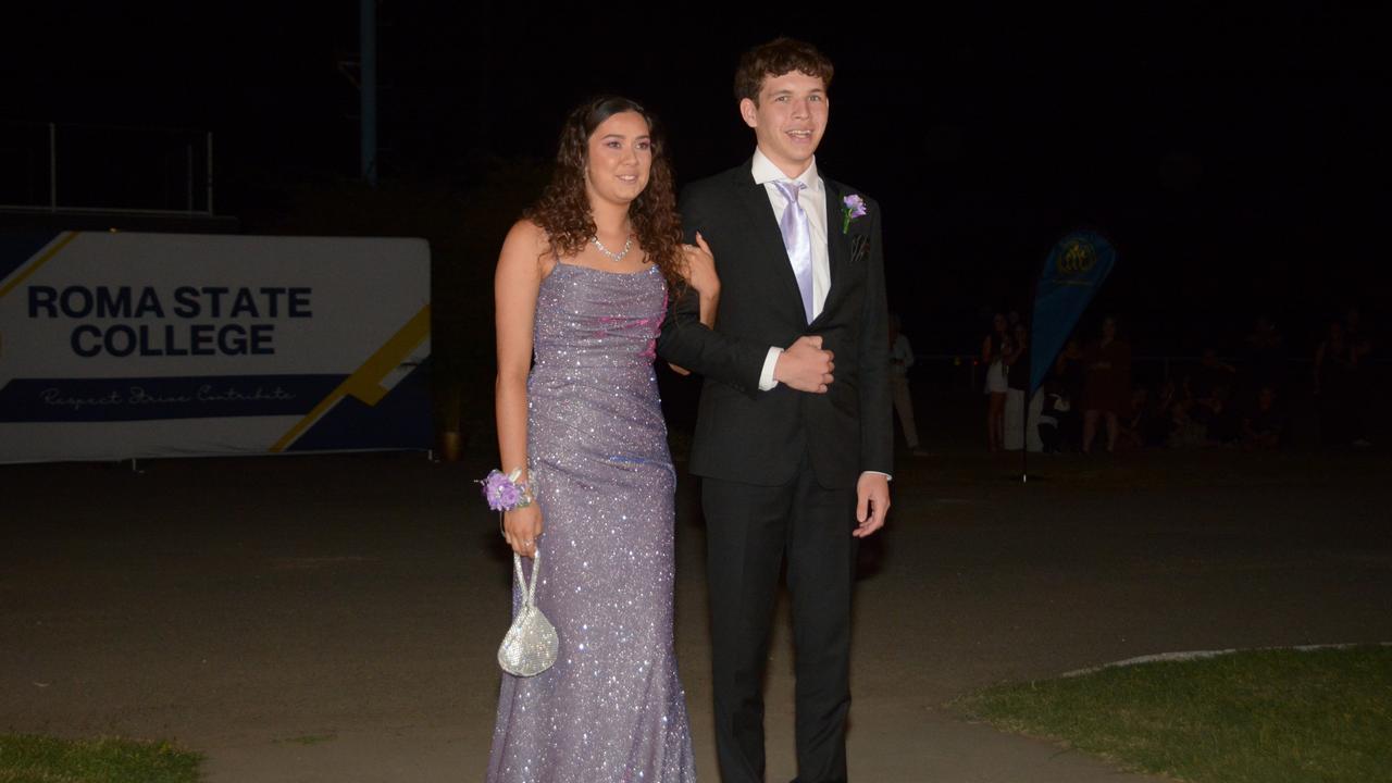 Roma State College formal 2024. Asialee Gorringe and Cody Hood.