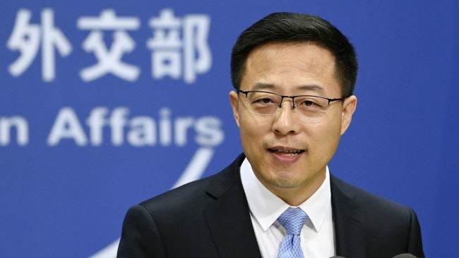 China’s Foreign Ministry Spokesperson Zhao Lijian said the Quad is a "tool for containing China". Picture: Kyodo News via Getty Images