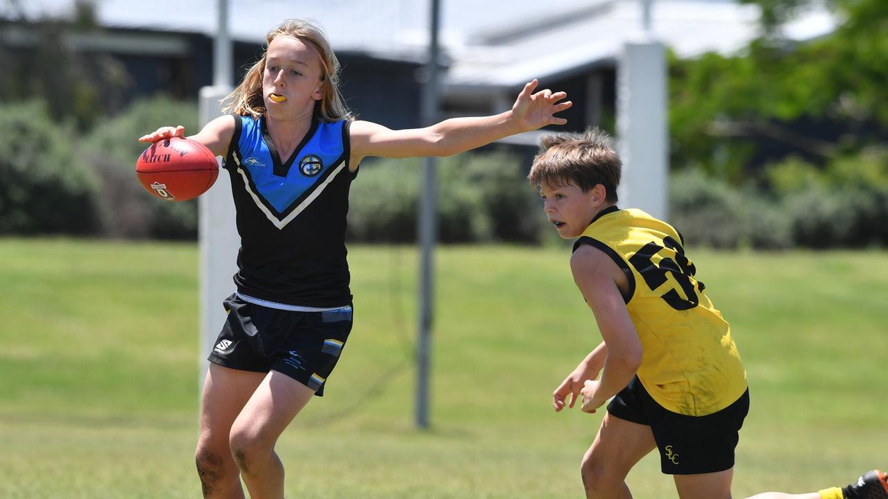 Action from the AFLQ Schools Cup State Finals. Picture: AFLQ.