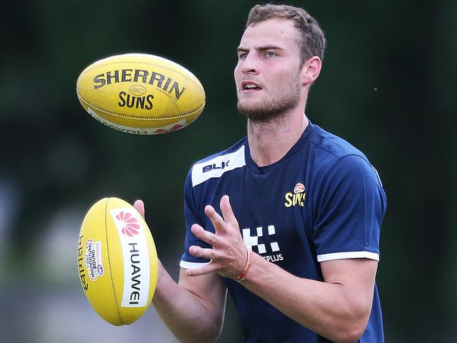 Ex Collingwood ruckman Jarrod Witts at Gold Coast Suns training. Picture: NIGEL HALLETT