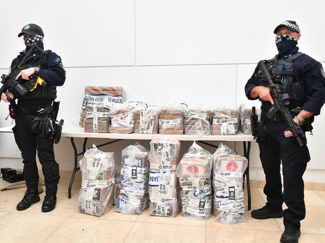 BRISBANE, AUSTRALIA - NewsWire Photos DECEMBER 2 15, 2024:  The AFP has charged 11 men and two juveniles following an investigation into a transnational organised crime syndicate accused of conspiring to import 2.34 tonnes of cocaine into Australia by sea.Picture: NewsWire / John Gass