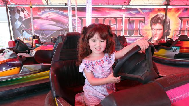 Unveiling of new permanent Side Show Alley precinct at Night Quarter. Photo of Scarlett Gill (5). Photo by Richard Gosling