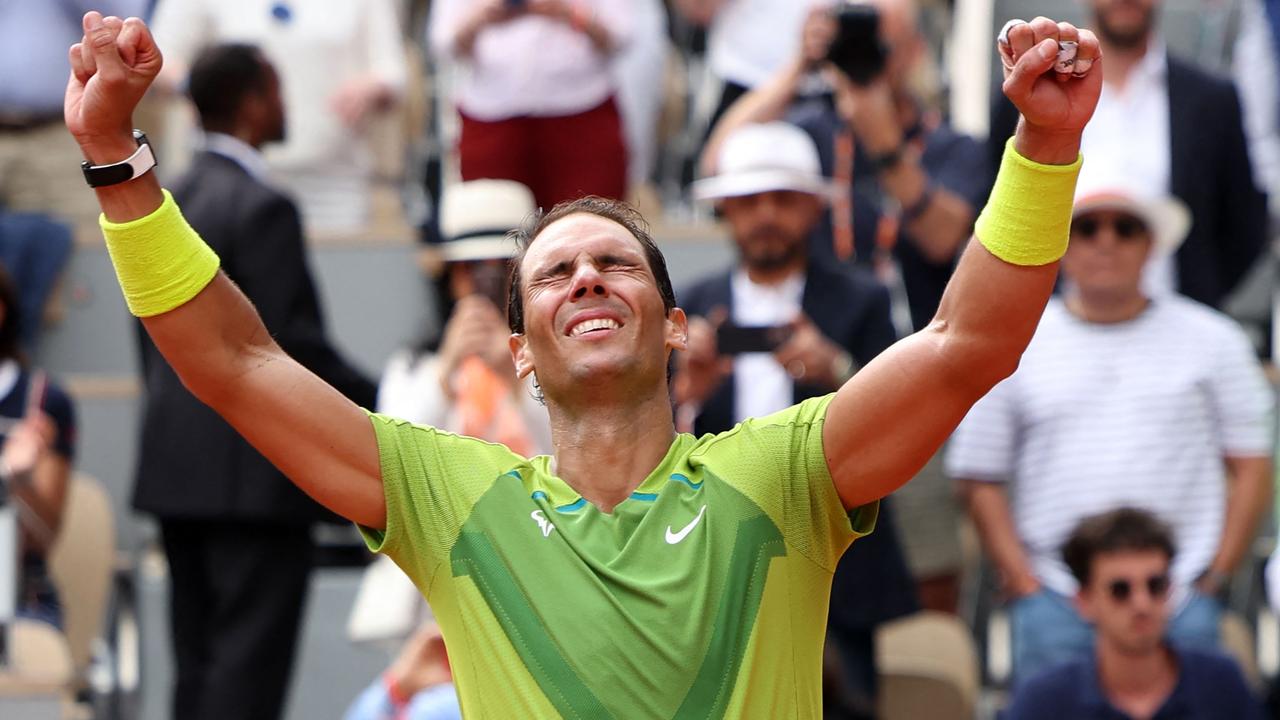 Spain's Rafael Nadal after victory over Norway's Casper Ruud. Picture: Thomas SAMSON / AFP