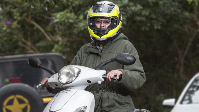 Janz Reinecke navigates streets in Cherrybrook. Picture: Troy Snook