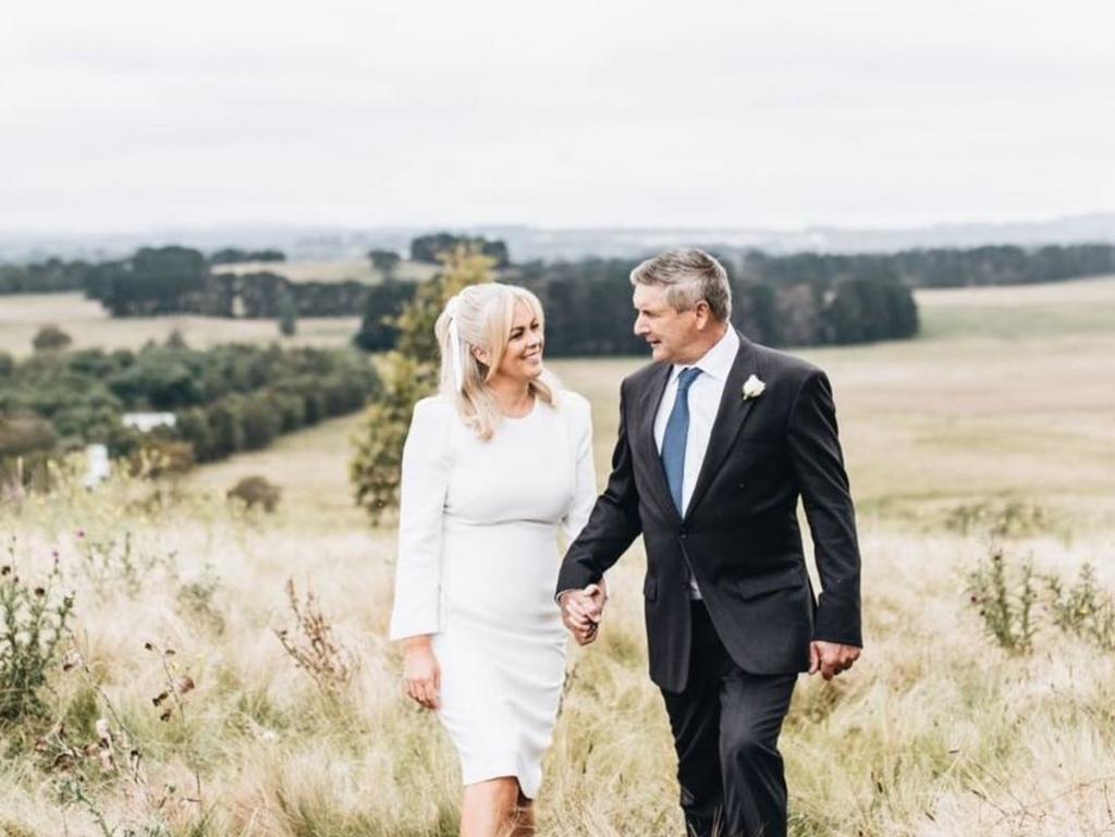 Samantha Armytage and Richard Lavender were married at their Southern Highlands home