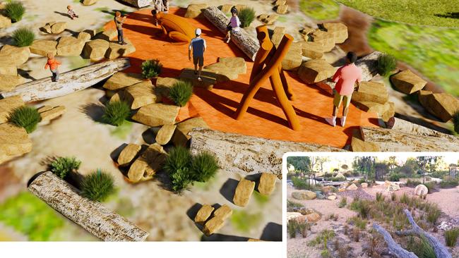 Concept plans for a new nature play space at the Wittunga Botanic Gardens. Picture: State Government