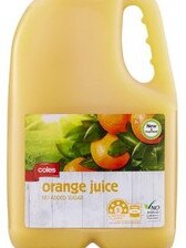 Coles has its own private label Orange Juice.