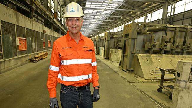 Rio Tinto Chief Executive Jakob Stausholm, during a visit to the Boyne smelter.