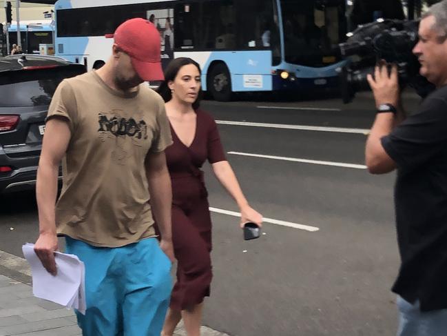 Timothy Deramore Denver, 37, outside Manly Local Court on December 7, 2022, where he was granted bail on charges he allegedly sexually touched a teenage girl and photographed and stalked her and two other girls at a northern beaches shopping mall. Picture: Jim O'Rourke