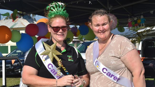 'Fezzy's fighters' of Fezzy's Professional Care, Katherine Watson and Jessica Spelleken at the 2021 Ipswich Relay for Life. Picture: Jessica Baker / The Queensland Times