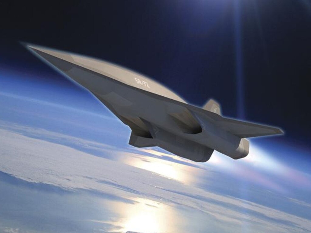 A 2013 rendering of Lockheed Martin’s planned SR-72 twin-engine jet aircraft. Picture: Reuters