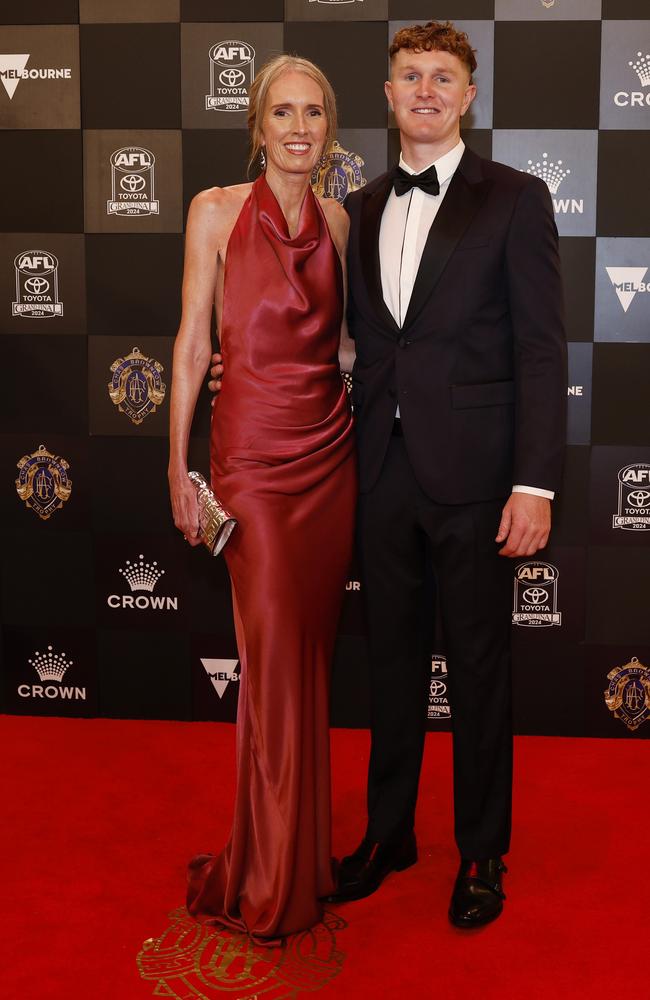 GWS Giants player Tom Green and his mum Melanie Green. . Pic: Michael Klein