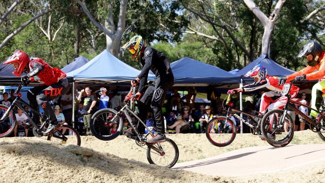 Action from the Castle Hill BMX Club's annual BMX Open.