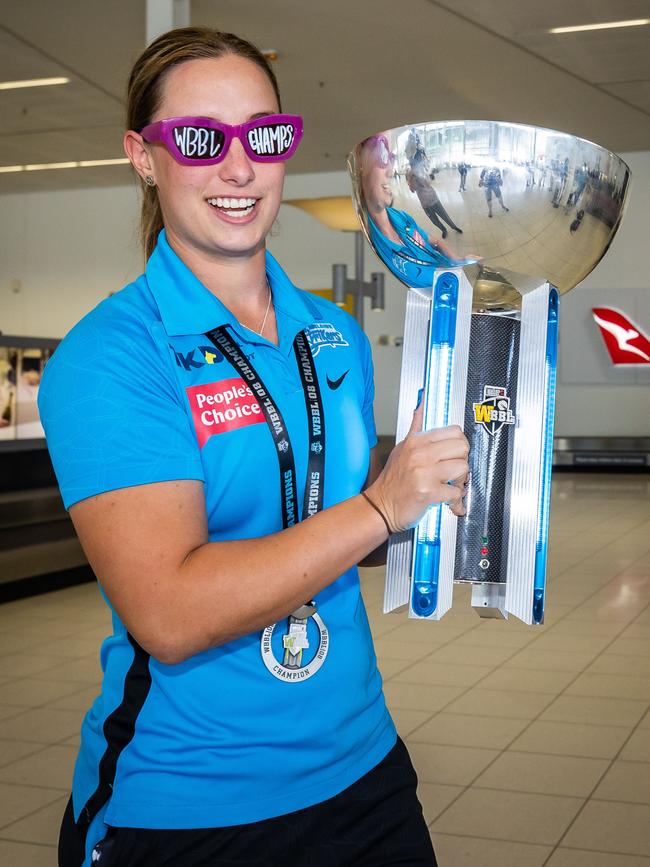 The Strikers were in high spirits upon returning home. Picture: Tom Huntley