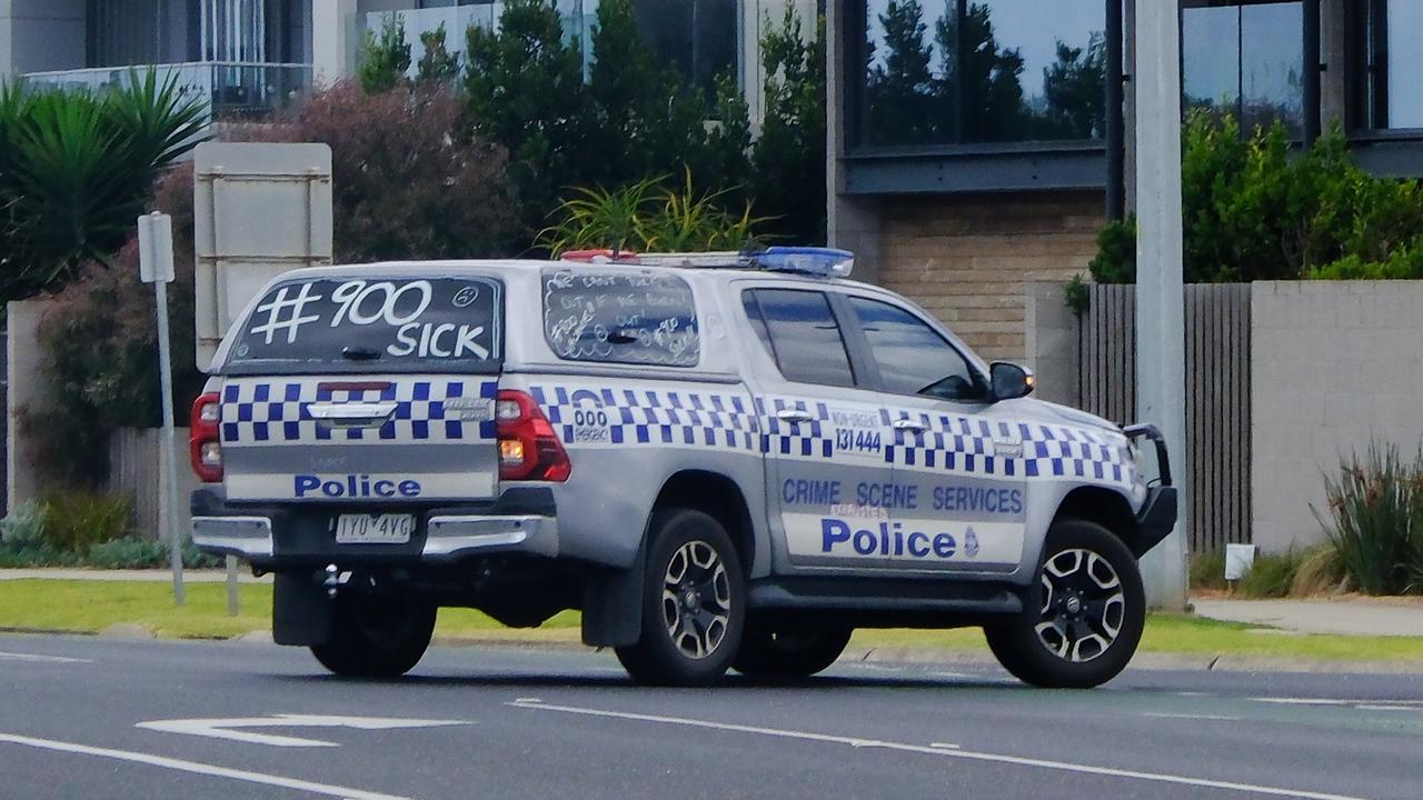 A police crime scene team arrives at Torquay's Wyndham resort after a man in his 60s was badly injured there. Picture: Shaun Viljoen