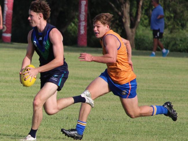 ATC's Jarvis Warr was a Mr Everywhere man against Marist College Ashgrove. Picture: Sue Middleton