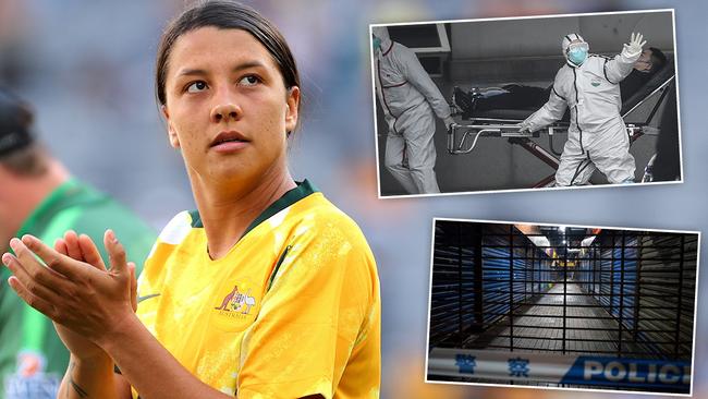 Matildas star Sam Kerr and the China virus crisis.