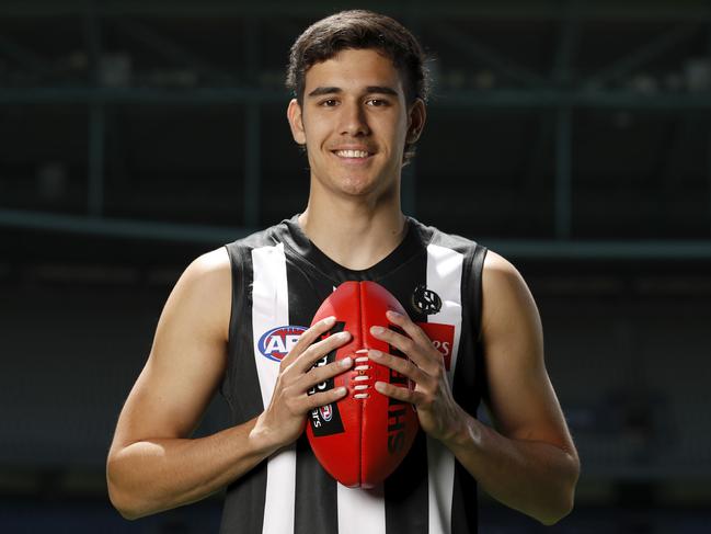 Collingwood matched a rival bid for Academy prospect Reef McInnes in last year’s AFL Draft. Picture: Dylan Burns/AFL Photos via Getty Images