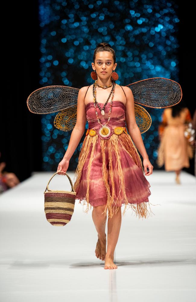 2024 Country to Couture at the Darwin Convention Centre showcases hand-designed First Nations fashion. Picture: Pema Tamang Pakhrin