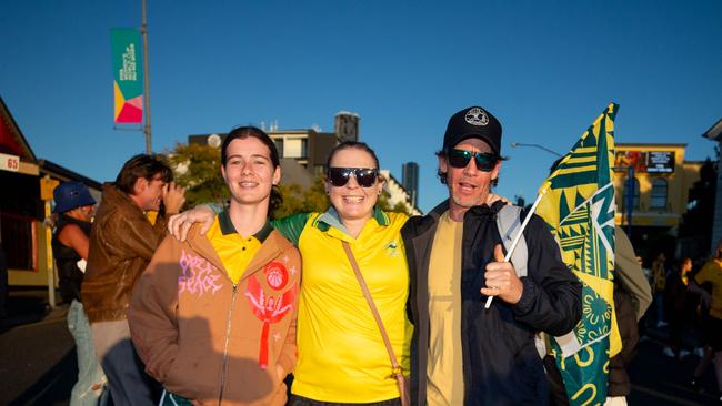 Fans ahead of the World Cup Matilda's v Sweden match at Suncorp Stadium. Photo - Stephen Archer
