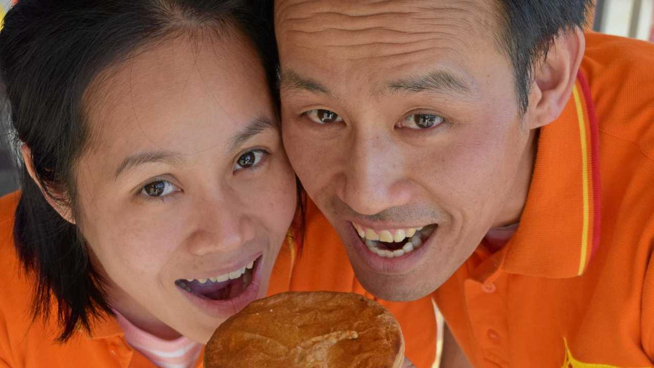 BAKE OFF: Johnny and Julie Nguyen and Tuyet Huynh from the Hot Bread Bin are holding their ground despite strong competition. Picture: Emma Clarke