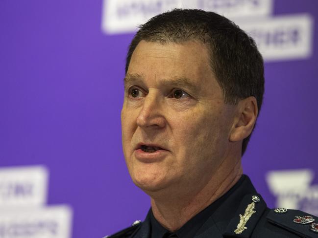 Victorian Police Chief Commissioner Shane Patton warns anti-maskers will be caught and punished. Picture: Wayne Taylor/NCA NewsWire