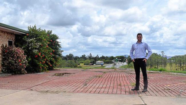 Adam Madill at the old Hiway 1 site, which is going to become home to a consolidatded Madill Holden and Mazda dealership. Picture: Scott Kovacevic