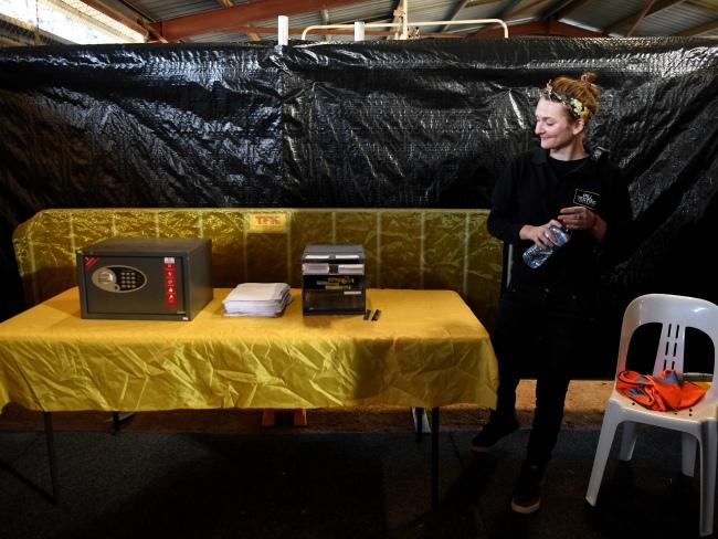 The pill testing facilities at Groovin the Moo 2019 at EPIC Showground in Canberra. Photo: Tracey Nearmy/Getty Images