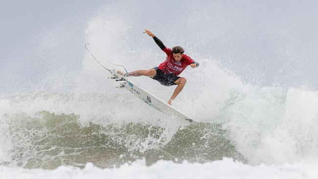 Corlette surfer Mike Clayton-Brown will enter his home event on the back of a career-best result at the Great Lakes Pro. Photo: WSL/Natalie Meredith