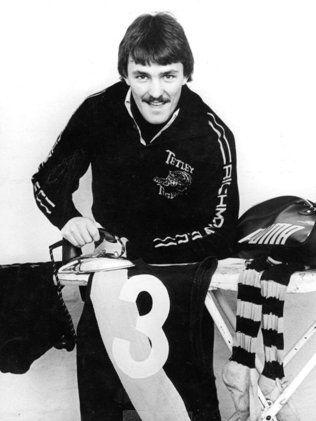 Richmond's Dale Weightman ironing in the 1980s.