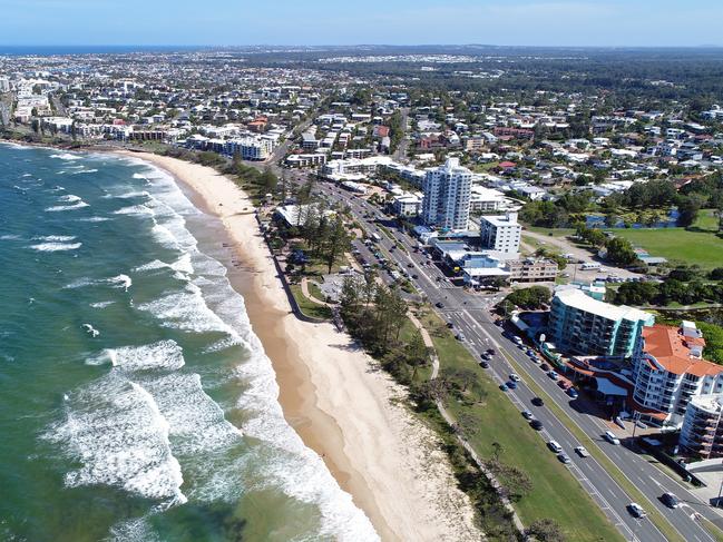 DRONE: Aerial photo of Alexandra Beach, Sunshine Coast.