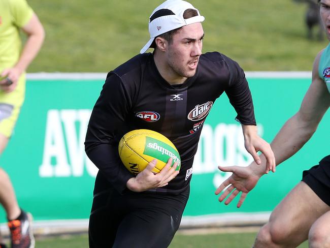 AFL rules trial with the St Kilda at Moorabbin . Jade Gresham during trial game  .Pic: Michael Klein