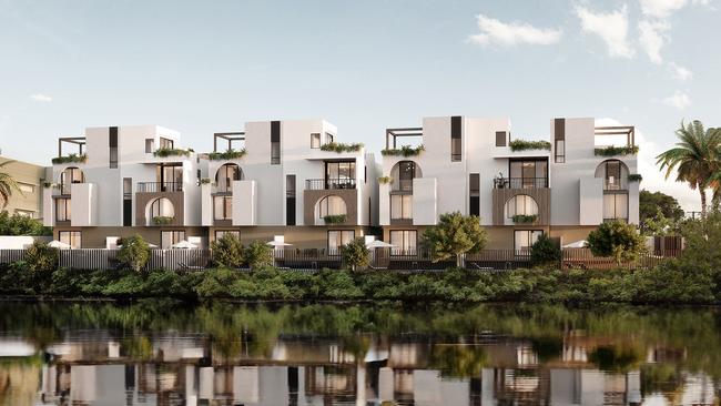 An artist's impression of the townhomes in UNIQ by Devlink Group. Image supplied.