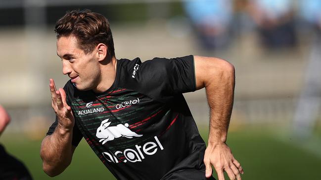 Cameron Murray during the South Sydney Rabbitohs training session at Redfern oval. Picture. Phil Hillyard