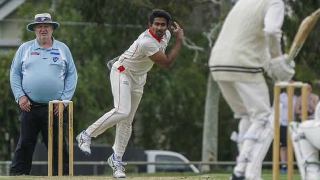 Preston bowler Kanishka Boteju. Picture: Valeriu Campan