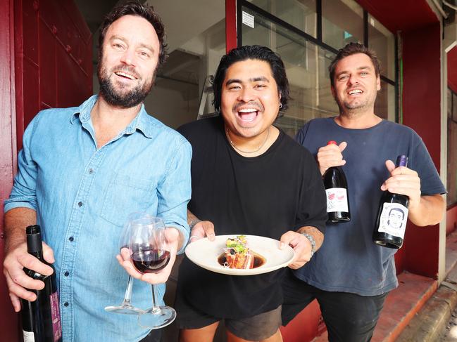 Ross Magnaye is opening his first modern Filipino woodfire grill, Serai, in the heart of the city with Shane Stafford and Ben Waters. Picture: Rebecca Michael