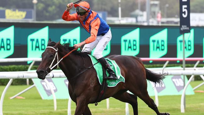 Think It Over wins the Verry Elleegant Stakes.