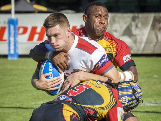 Broncos rookie Tom Opacic his hoping to take his talents to the NRL this season. Picture: Russell Brown.