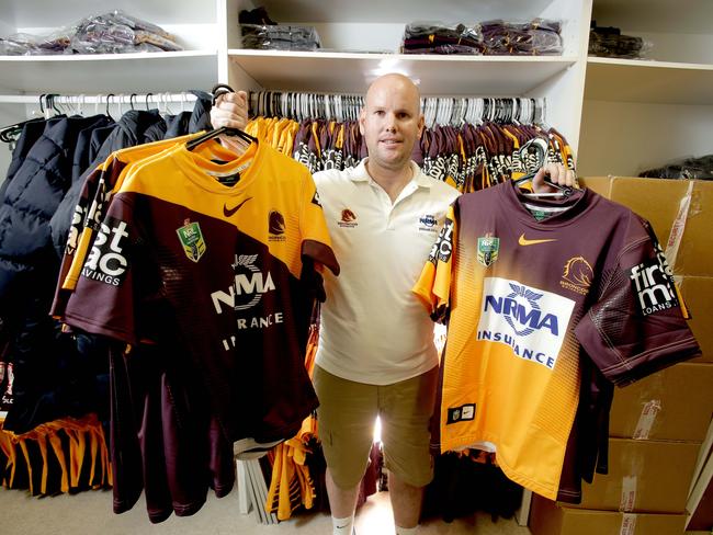 Matt Middleton, the gear steward who inspired the Broncos to the point that he was awarded life membership. Picture: Mark Cranitch.