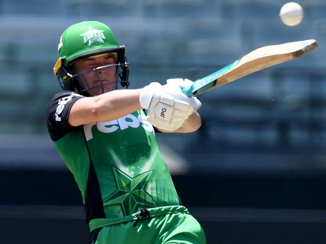 Katie Mack in action for the Melbourne Stars in the WBBL. Picture: AAP IMAGE/MAL FAIRCLOUGH