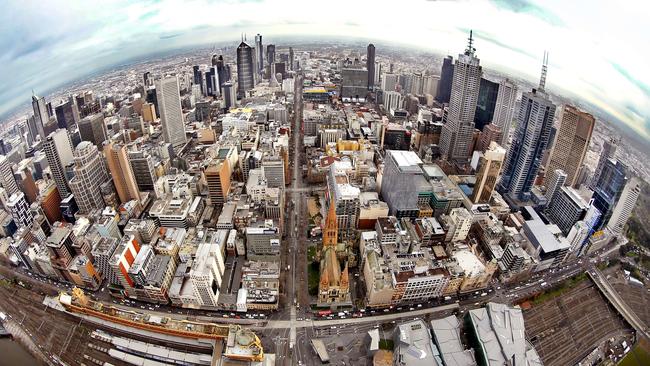 Behold the urban mass that is Melbourne. Picture: David Caird